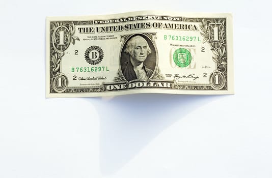 u.s. paper dollars, photographed in close-up