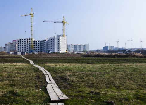 construction of a new building in the city