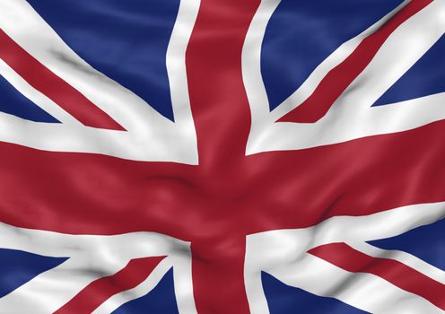 Image of a waving flag of UK
