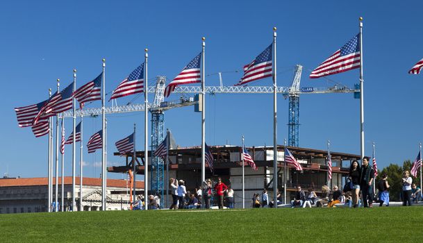 Washington D.C., USA - October 17, 2014: Scheduled to open in 2016, the Afro American Museum is under construction on the National Mall in Washington, D.C., USA