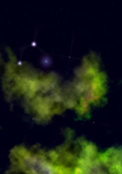Star field in space a nebulae and a gas congestion. "Elements of this image furnished by NASA".