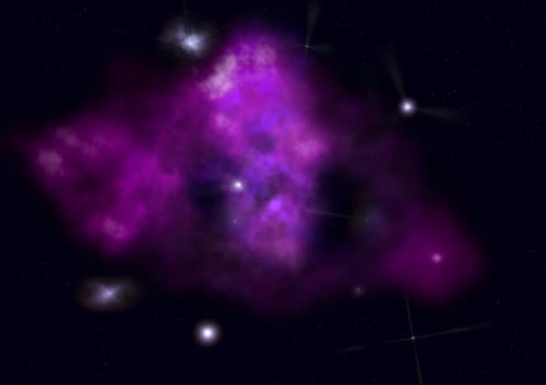 Star field in space a nebulae and a gas congestion. "Elements of this image furnished by NASA".
