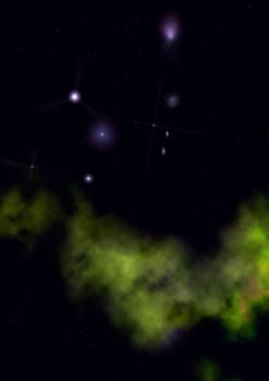 Star field in space a nebulae and a gas congestion. "Elements of this image furnished by NASA".