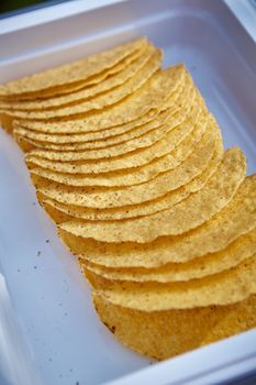 Stock image of traditional mexican food in street cafe