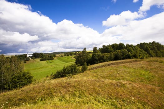   the landscape photographed from a height about Krevo village, Belarus