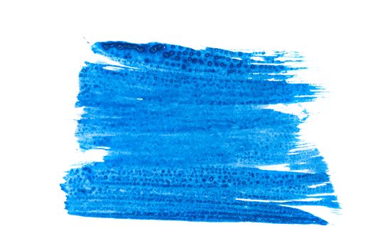 blue stripes left by paints on paper