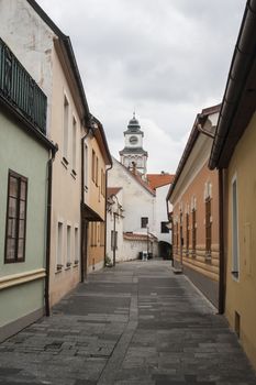 Street in Trebon, Czech Republic 