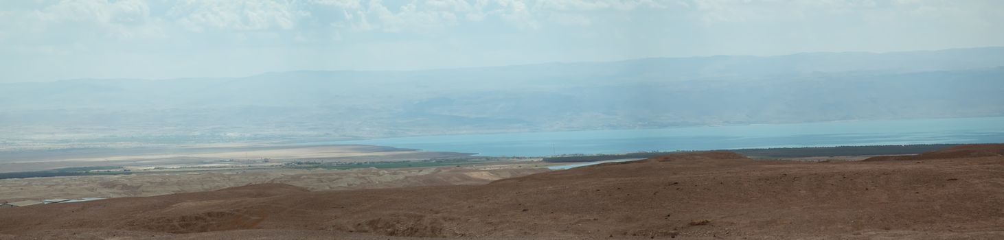 View of the Dead Sea coastline. Israel.