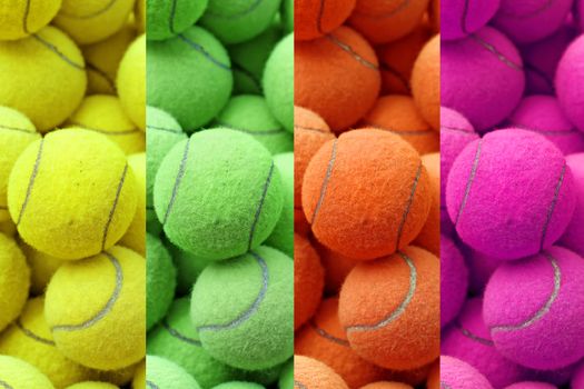 exotic color tennis ball as sport background