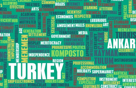 Turkey as a Country Abstract Art Concept
