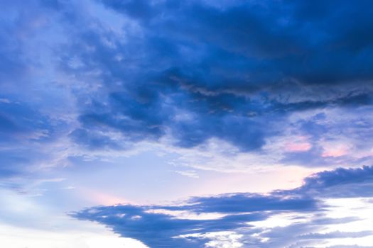 Magic of colour sky and cloud at twilight time background.