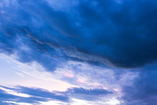 Magic of colour sky and cloud at twilight time background.