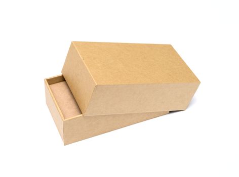 Cardboard Box isolated on a white background