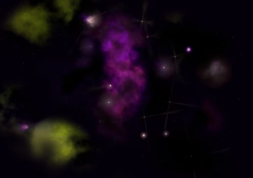 Small part of an infinite star field of space in the Universe. "Elements of this image furnished by NASA".