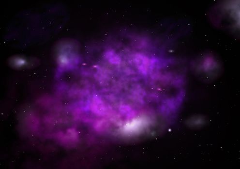 Far being shone nebula and star field against space. "Elements of this image furnished by NASA".