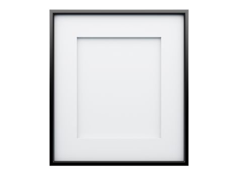 Realistic picture frame isolated on white background, Perfect for your presentations.