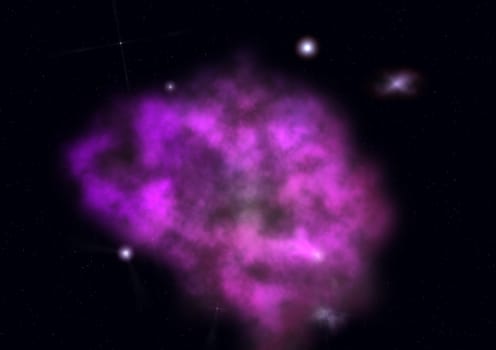 Star field in space a nebulae and a gas congestion. "Elements of this image furnished by NASA".