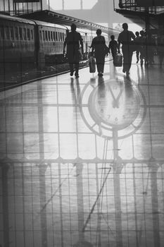 Train station & Double exposure