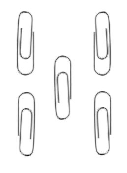 Paper clip isolated on white background