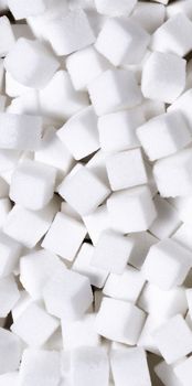 white sugar in cubes texture background