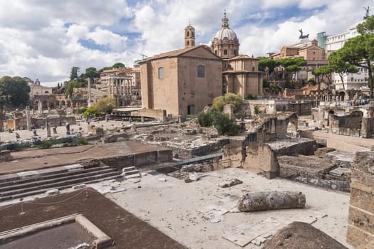 Rome, Italy - ancient Roman Forum, UNESCO World Heritage Site