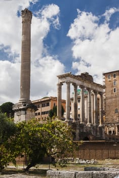 Rome, Italy - ancient Roman Forum, UNESCO World Heritage Site