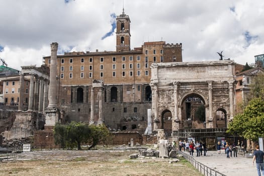 Rome, Italy - ancient Roman Forum, UNESCO World Heritage Site