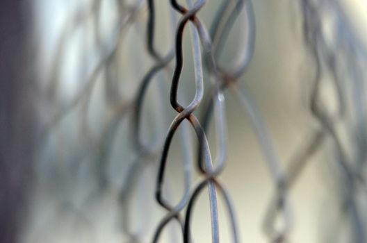 Picture of Rusty Metal wire fence, detail. 