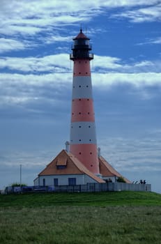 Lighthouse Westerheversand in Westerhever, Germany