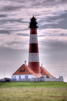 Lighthouse Westerheversand in Westerhever, Germany