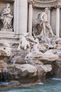 Trevi Fountain, Rome - Italy. Trevi Fountain (Fontana di Trevi) is one of the most famous landmark in Rome.