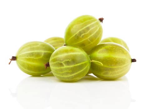 fresh gooseberry isolated on white background