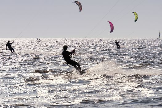 Kitesurfer in St. Peter-Ording, Germany