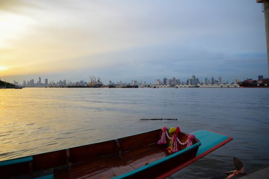 Boat in the river bay