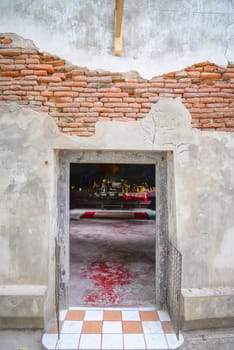 Old buddhist church door