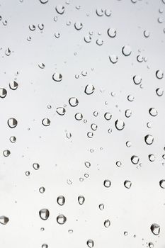 Drops of rain on the window (glass). Shallow DOF. 