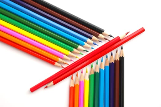 Abstract background from color pencils