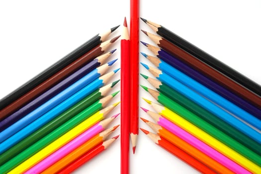 Abstract background from color pencils