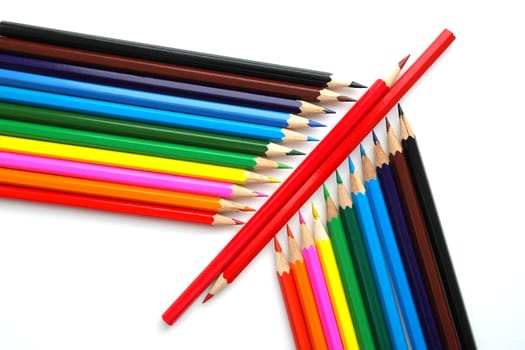 Abstract background from color pencils