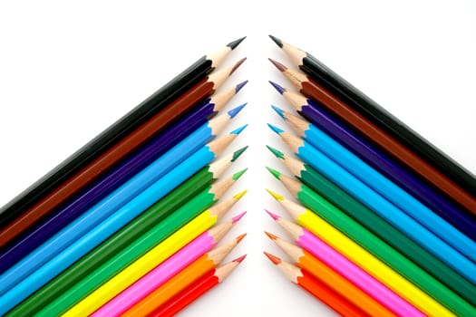 Abstract background from color pencils