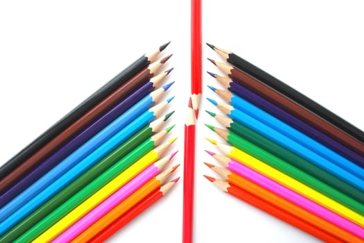 Abstract background from color pencils