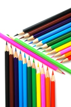 Abstract background from color pencils