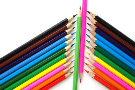 Abstract background from color pencils