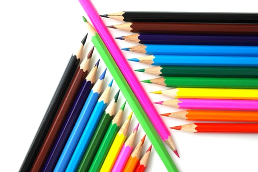 Abstract background from color pencils