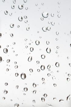 Drops of rain on the window (glass). Shallow DOF.