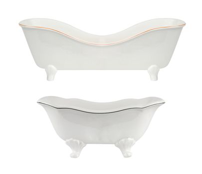 Vintage bathtub isolated with clipping path included