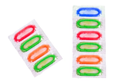 Colorful condoms