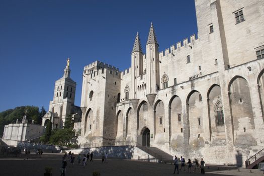 Avignon pope's palace/ famous christian landmark

