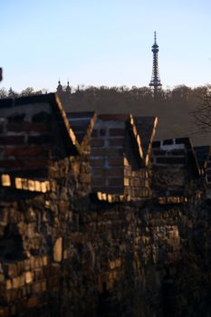 Petrin tower in Prague in Czech Republic

