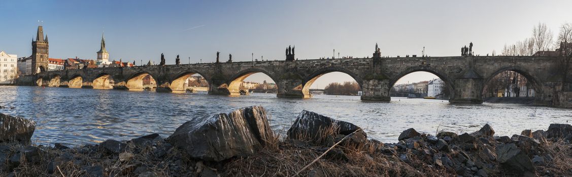 Charles Bridge in Prague, most famous landmark in prague

